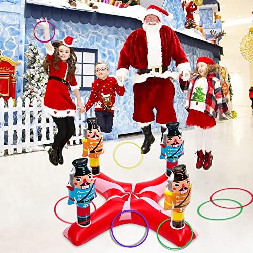 Karácsonyi Játékok - Felfújható előadott diótörő Gyűrű Dobás Játék, a Gyerekek, Felnőttek, Családok, Ajándékok, Játékok Beltéri