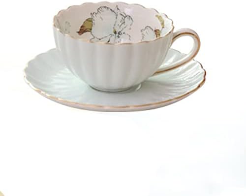ZHUHW Brit Stílus porcelán kávéscsésze Kert Délutáni Tea Kerámia Tea Vörös Tea Csésze Csészealj Kanál, Csésze, Bögre Tea