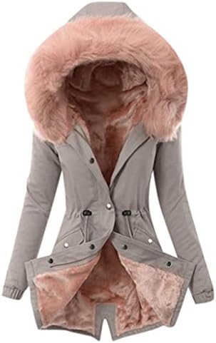 Női Kabát, Téli Plus Size Hosszú Ujjú Kabát, Női Klasszikus Üzleti Kapucnis Kabát Zsebekkel Vastag Kényelem Szilárd Meleg