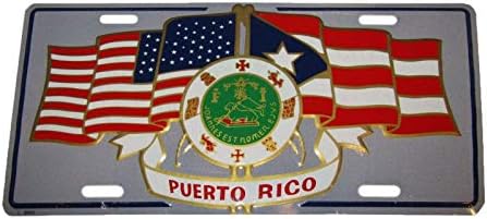 Hangya Vállalkozások USA Amerikai Puerto Rico Rica-i Címer, Zászló 6x12 Alumínium Rendszámtábla Jel