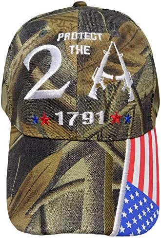Védelme A 2A 2. Módosítás 1791 USA Zászló Bill Hímzett Erdei Álcázás Camo Sapka Kalap