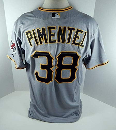2015 Pittsburgh Pirates Stolmy Pimentel 38 Játék Kiadott Szürke Jersey PITT32984 - Játék Használt MLB Mezek