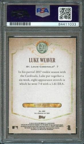 2018 Topps Cigány Királynő 283 Luke Weaver Aláírt Kártya PSA Asztalon Auto Osztály 10 Ca - Baseball Asztalon Dedikált Kártyák