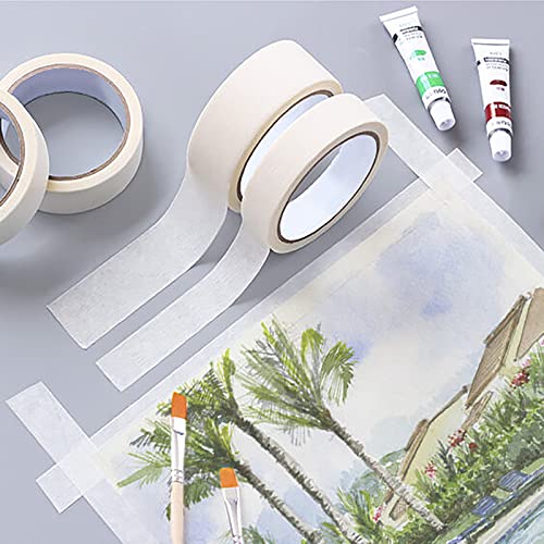 2 Csomag Fehér Festők Szalag - 2 inch x 55yds Maszkoló Szalag | Szermaradvány-Mentes, valamint Kézműves Minőségű Fal Trim