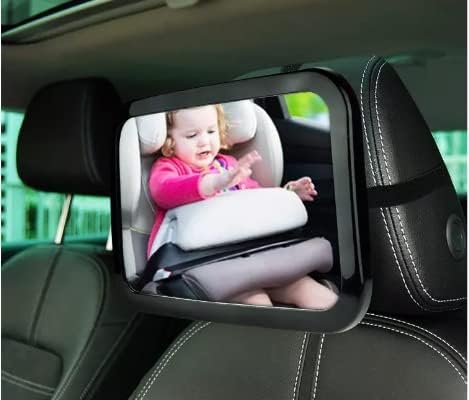 Uniworld Baba Kocsi Visszapillantó Tükör - 360 ° Állítható Extra Széles Kristálytiszta & Törhetetlen baba tükör autó | Autó