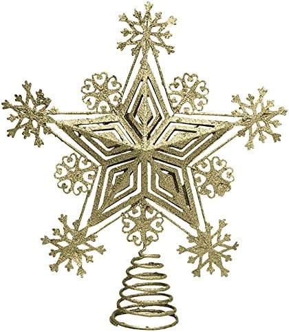 Karácsonyfa Topper Csillogó Arany Csillag csúcsdíszt Tökéletes Bármilyen Méretű karácsonyfa SGCABIX0fmrwCd