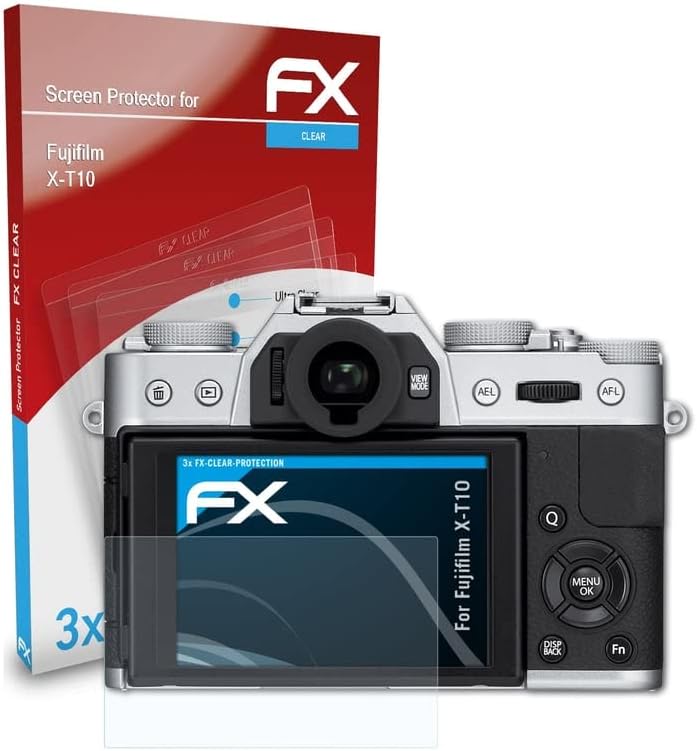 atFoliX Képernyő Védelem Film Kompatibilis a Fujifilm X-T10 képernyővédő fólia, Ultra-Tiszta FX Védő Fólia (3X)
