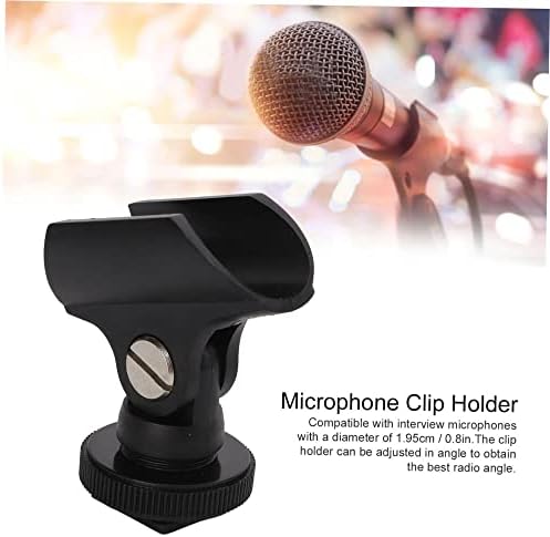Műanyag Mikrofon Klip tartó Meleg Cipő Mount & 1/4 Hüvelyk Csavar Lyuk a DSLR Kamerák - Ideális Mikrofon Állvány Vlogging,