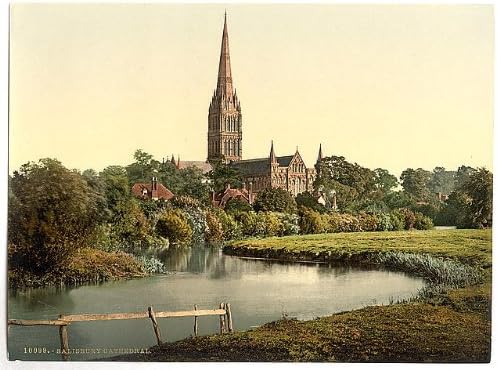 HistoricalFindings Fotó: Katedrális,A Folyó,Salisbury,England,1890-es évek