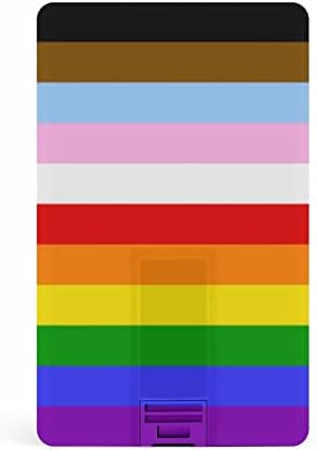 LMBT Szivárvány Transznemű Pride Flag USB Flash Meghajtó Személyre szabott Hitel-Kártya Meghajtó Memory Stick USB Kulcs Ajándékok