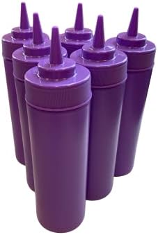 Lila BPA Mentes Szorítani Üveg Élelmiszer Előkészítő Műanyag Fűszer 12 oz a Csípős Szószok Fűszere, Kötszerek (6)