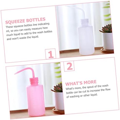 SOLUSTRE 6db Szempilla Tisztító Üveg Lash Palack Víz Műanyag flakon Folyadék számára Egyértelmű Szorítani Üveg Szorítani