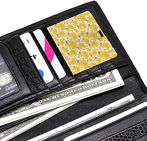 Sárga gumikacsa USB Memory Stick Üzleti Flash-Meghajtók Kártya, Hitelkártya, bankkártya Alakú