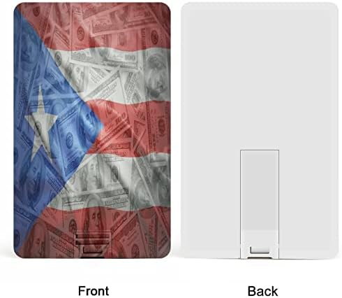 Puerto ricó-i Zászló Dollár Pénz USB Meghajtó Hitelkártya Design USB Flash Meghajtó U Lemez, pendrive, 64G