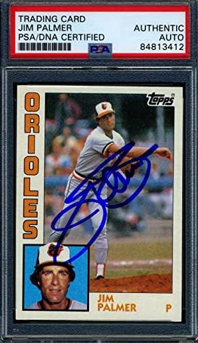 Jim Palmer PSA DNS Aláírt 1984 Topps Dedikált Baseball Asztalon Dedikált Kártyák