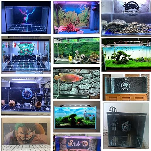 Akvárium Háttér Matrica, Anime Sziget Felhő Sárkány HD Nyomtatás Háttérkép akvárium Háttér Dekoráció PVC Táj Poszter (15.7x23.6(40x60cm)
