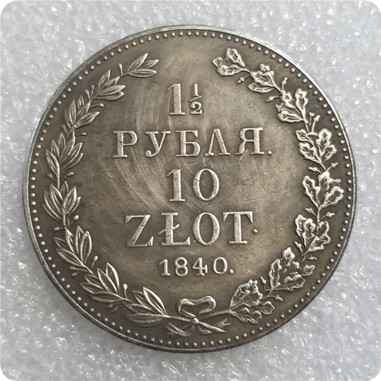 Antik Kézműves Lengyelország 1835/36/37/38/39/40/41 Ezüst Dollár Emlékérme