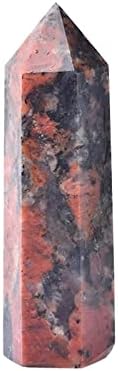 1DB Természetes Kő Piros Labradorite Kristály Pont Pálca Gyógyító Energia Kvarc lakberendezési Reiki Obeliszk Csiszolt 50-80mm