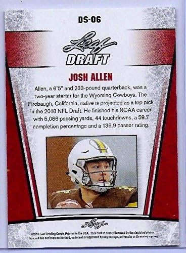Levél Josh Allen 2018-Tervezet Silver Edition Újonc Kártya! Wyoming/Buffalo Bills!