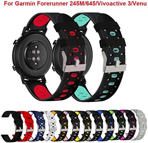 EGSDSE 20mm Színes Watchband szíj, a Garmin Forerunner 245 245M 645 Zene vivoactive 3 Sport szilikon Okos watchband Karkötő