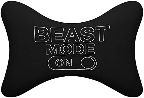 Beast Mode Autó Nyak Párna 2 DB Lélegző Fej-Nyak Többi Párna Egyetemes Puha Nyak Támogatás Fejtámla Tele a Memória Hab