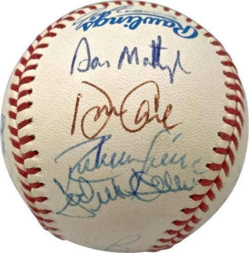 1995 Yankees Csapatát Aláírt Dedikált Baseball OAL Jeter Rivera Mattingly PSA/DNS - Dedikált Baseball