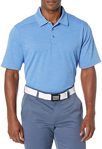 Férfi Pebble Beach Golf Polo Shirt Rövid Ujjú, valamint Spacedyed Ellenőrizze Mintás Design