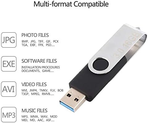 Általános 16GB Twister USB 3.0 Flash Lemez USB Flash Meghajtó (Fekete) Nagy Sebességű Átvitel (Szín : Fekete)