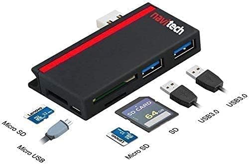 Navitech 2 az 1-ben Laptop/Tablet USB 3.0/2.0 HUB Adapter/Micro USB Bemenet SD/Micro SD Kártya Olvasó Kompatibilis HP 15-dw1004na