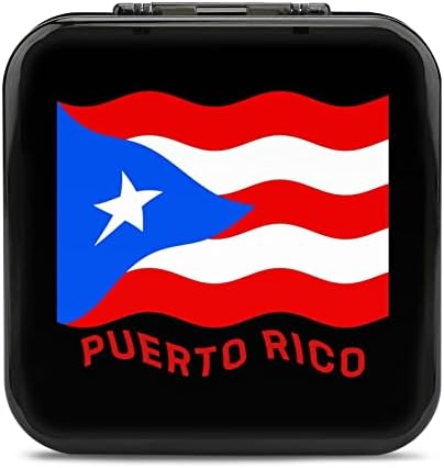 Puerto Rico Zászló Játék Kártya Esetében Kapcsoló Szabott Minta Kapcsoló Lite Hordozható Tároló Doboz 24 Játék Kártya Slot