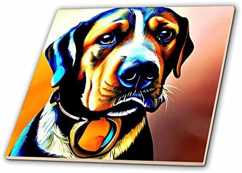 3dRose Király Labrador Retriever kutya portré. Digitális művészet családi ajándék - Csempe (ct-376140-7)