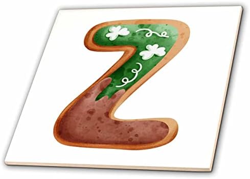 3dRose Aranyos Szent Patrik Nap Képe a Cookie-Monogram Eredeti Z - Csempe (ct-375896-2)