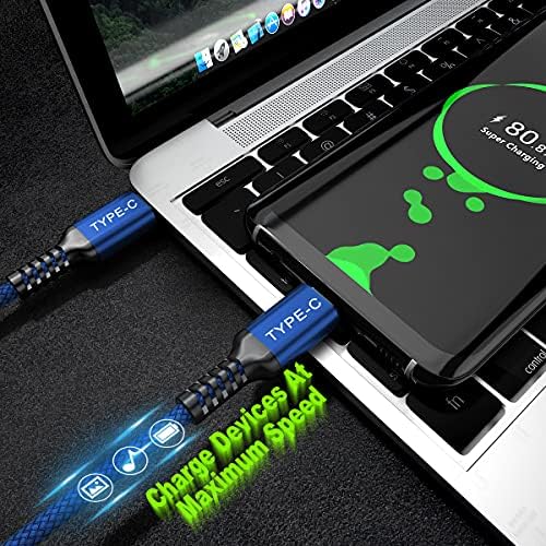 Basesailor USB Típus C C 100W Kábel 10ft/2Pack,Tápellátás Gyors Töltés PD Töltő Kábel Mac Pro MacBook,iPad 4 5. 4. 5. Mini