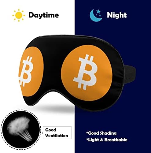 A Bitcoin Szimbólum Nyomtatás Szem Maszk Fény Blokkoló Aludni Maszk, Állítható Heveder Utazási Alszik Műszakban végzett Munka