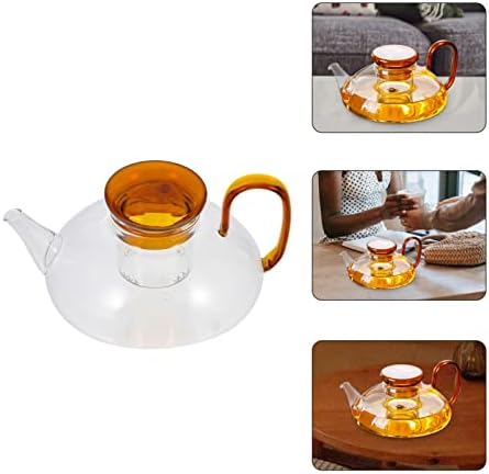 Luxshiny Tea Infúzió Tea Infúzió Tea Infúzió Teáskanna Tűzhely Üveg Tea Pot Infúzióval: Tiszta Teáskanna Hő Ellenállás kávéfőző