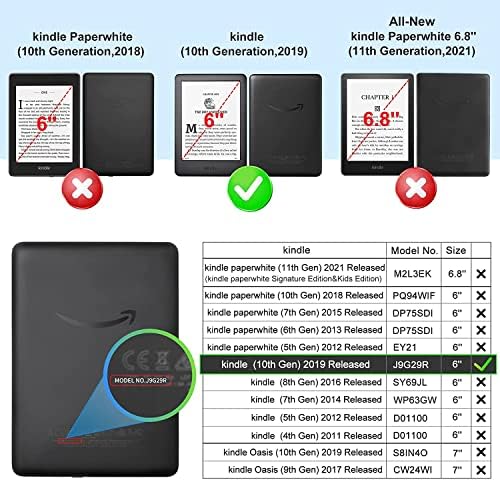 a Kindle Szövet TPU Fedezze 10 Gen 2019 (Model No.J9G29R) a csuklópánt,Automatikus Wake/Sleep,érintőképernyő Toll