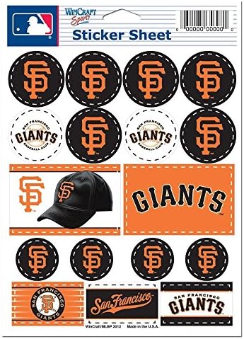 WinCraft MLB San Francisco Giants Vinyl Matrica Lap, 5 x 7