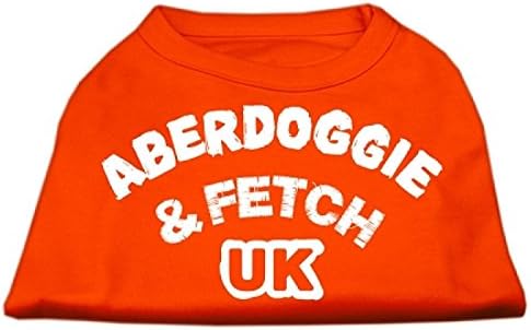 Délibáb Pet Termékek 10-es Aberdoggie egyesült KIRÁLYSÁG Screenprint Pólók, Kis, Narancssárga