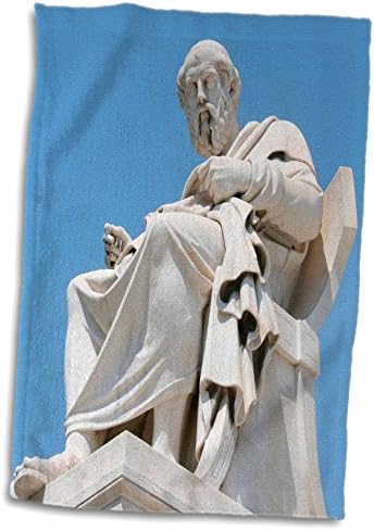 3D-s Rózsa Arisztotelész Szobor-görög Filozófus-Athén-Görögország-Hi02 Pri0003-Prisma Kéz/Sport Törölközőt, 15 x 22