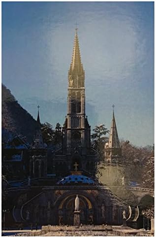 Lourdes-i Szent Vizet egy Nagy Jelenés Üveg 0,5 Liter vagy 0.132 gal, Tele az Áldott Lourdes-i Víz Plusz Lourdes Imádság