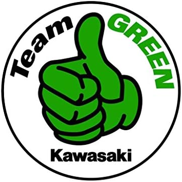 Kawasaki Csapat Zöld OriginalStickers0423 Készlet Két (2X) Matricák , Laptop , Autó , Teherautó , Méret: 4 cm, a Hosszabb
