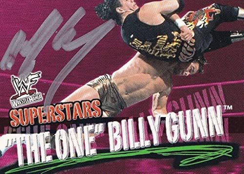 Tisztelt Bad Ass Billy Gunn Aláírt 2001 Fleer WWF Wrestlemania Kártya 46 WWE Autogram - Dedikált Birkózás Kártyák
