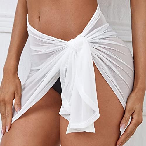2 Db Női Strand Sarongs Puszta takargatás Háló Bikini Wrap Szoknya a Fürdőruha Pamut Szoknyás Fürdőruha Cover Up