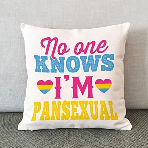 Senki NEM Tudja, hogy én vagyok Pansexual Párnát Fedezze Romantikus párnahuzat Nemek közötti Egyenlőség LGBTQ Meleg Büszkeség