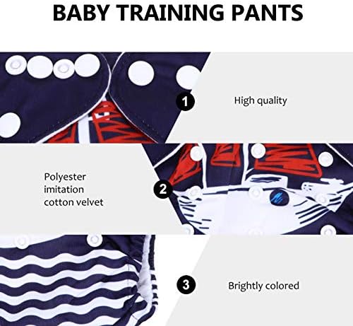NUOBESTY Fiúk Bugyi Pelenka Állítható Méretű Mosható Pocket ruha Pelenka Újrafelhasználható úszópelenkák Fedezi a Baba (Stílus,