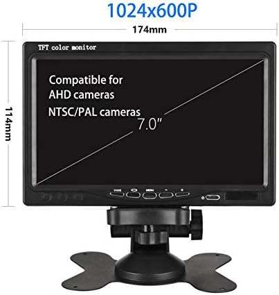 7 hüvelykes Autós Monitor HUINETUL 12V 24V HD TFT Színes LCD Biztonsági Autó Kijelző Monitor Autó Teherautó Karaván Kamera/DVD/Műholdvevő