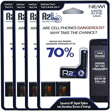 R2L Anti-Sugárzás Chip Mobiltelefonok - 4 Csomag - EMF pedig EMR Védelem - Csökkenti a Sugárzás 70% - kal