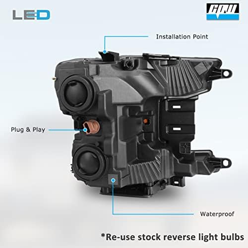 CPW Fényszórók 2018 2019 2020 Ford F-150-Fényszóró Dual Beam indexet Amber Reflektor Projektor LED helyzetjelző lámpával