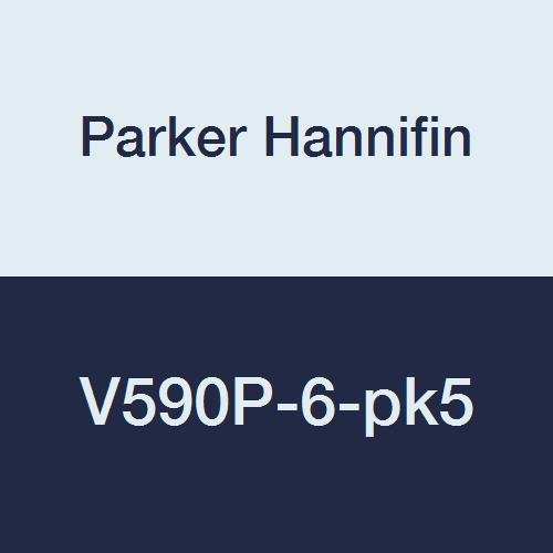 Parker Hannifin V590P-6-pk5 Ipari Golyós Szelep, Sárgaréz, PTFE-Tömítés, 90 Fokos Szelep, 3/8 Női Szál x 3/8 Férfi Szál (Csomag