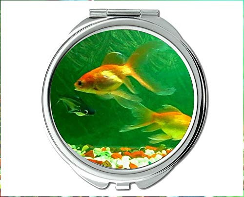 Tükör,sminktükör,trópusi hal téma a Zsebéből Tükör,hordozható tükör 1 X 2X Nagyító